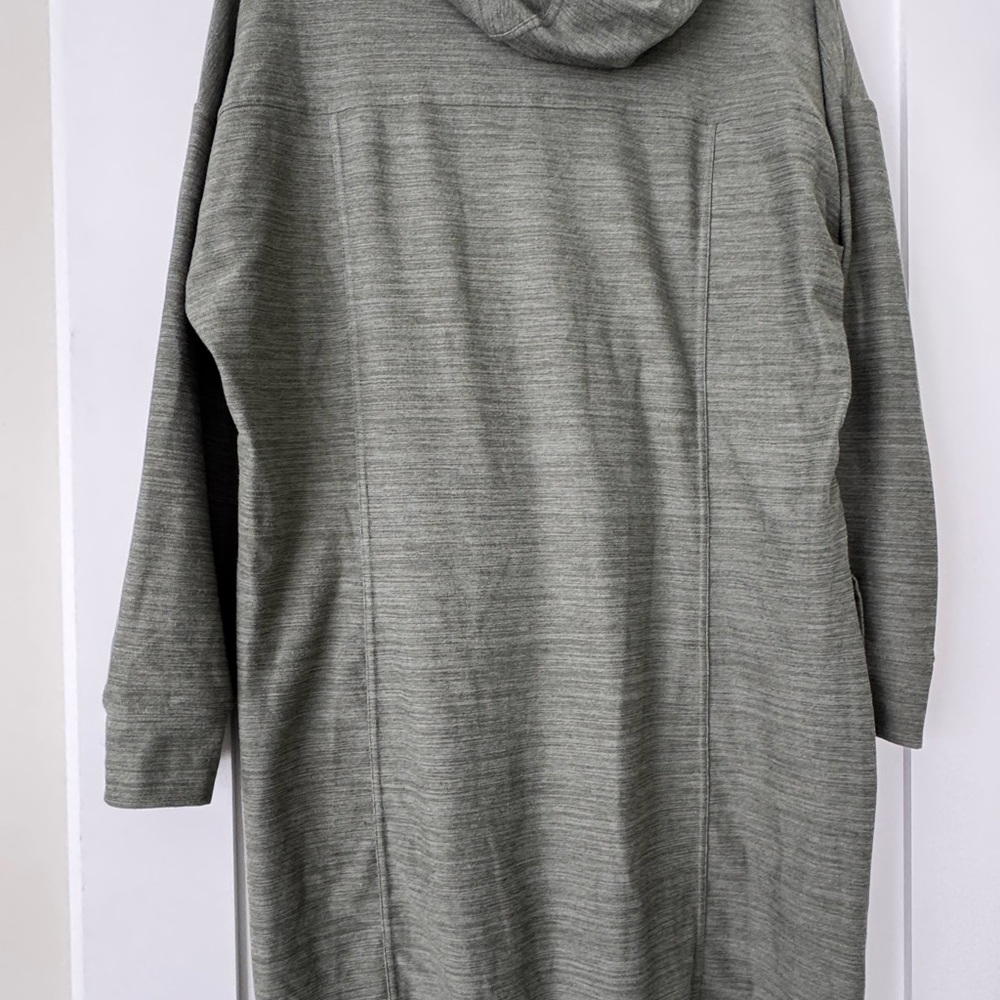 Toad & co Cozy Green Hooded Sweatshirt Dress - Picture 2 of 4